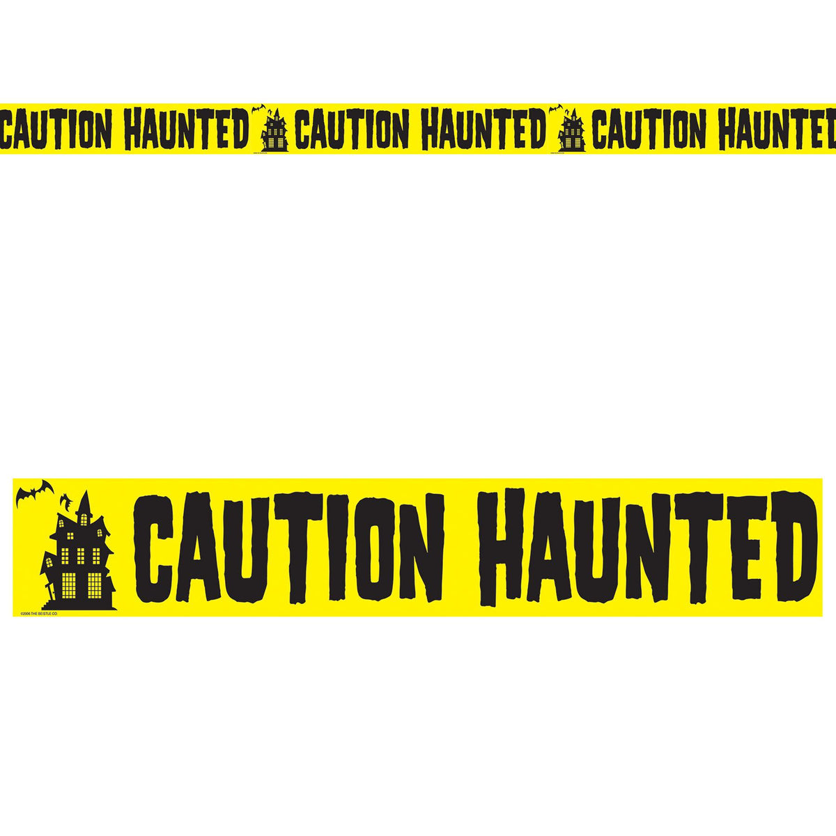 20 ft. Haunted Caution Tape - Halloween decor at Party Pig Austin