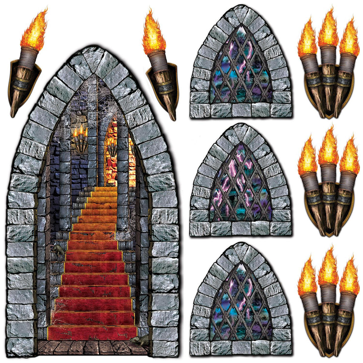 9-Piece Window/Torch Add On - Halloween decor at Party Pig Austin