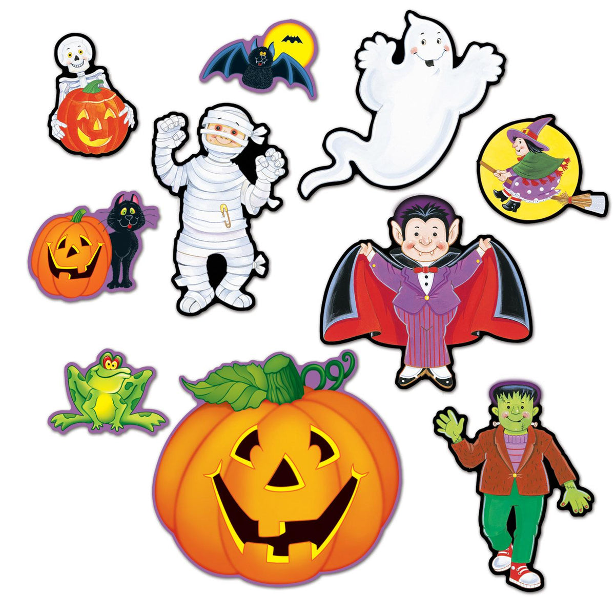 10-Count Assorted Halloween Cutouts - Halloween decor at Party Pig Austin