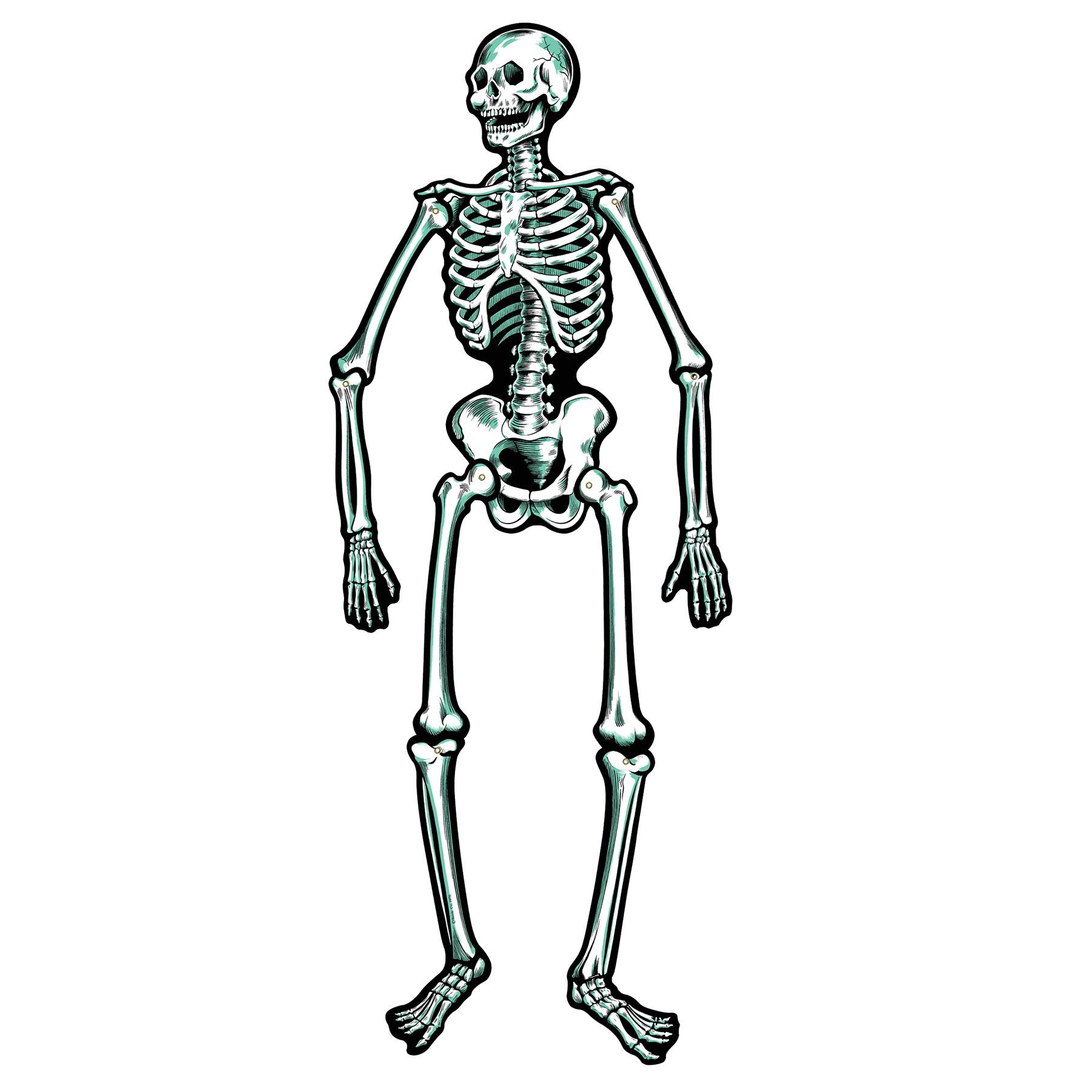 2-Count 22 in. Jointed Skeleton Cutouts - Halloween decor at Party Pig Austin