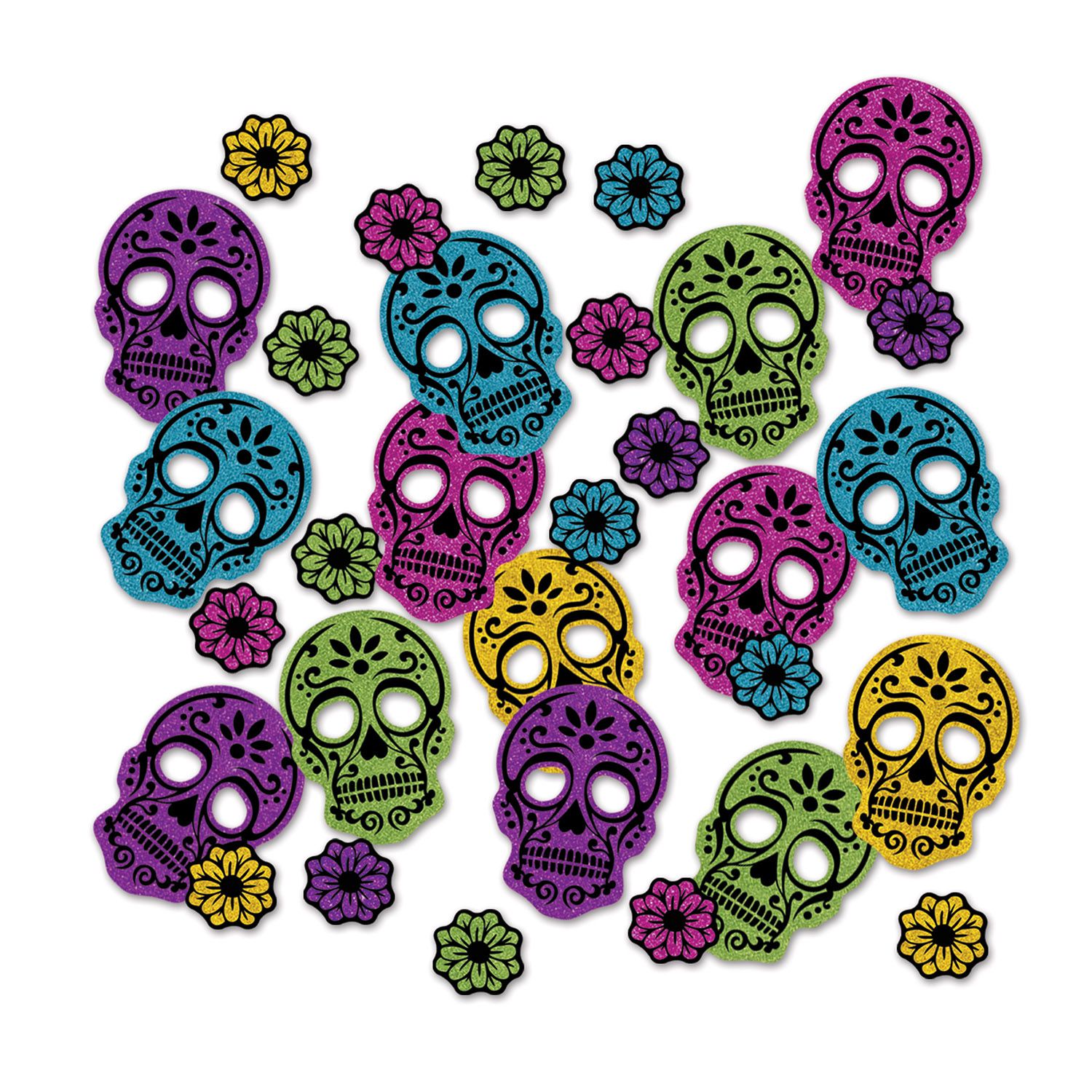 0.5 oz. Deluxe Day of the Dead Confetti Sprinkles - Halloween decor at Party Pig Austin