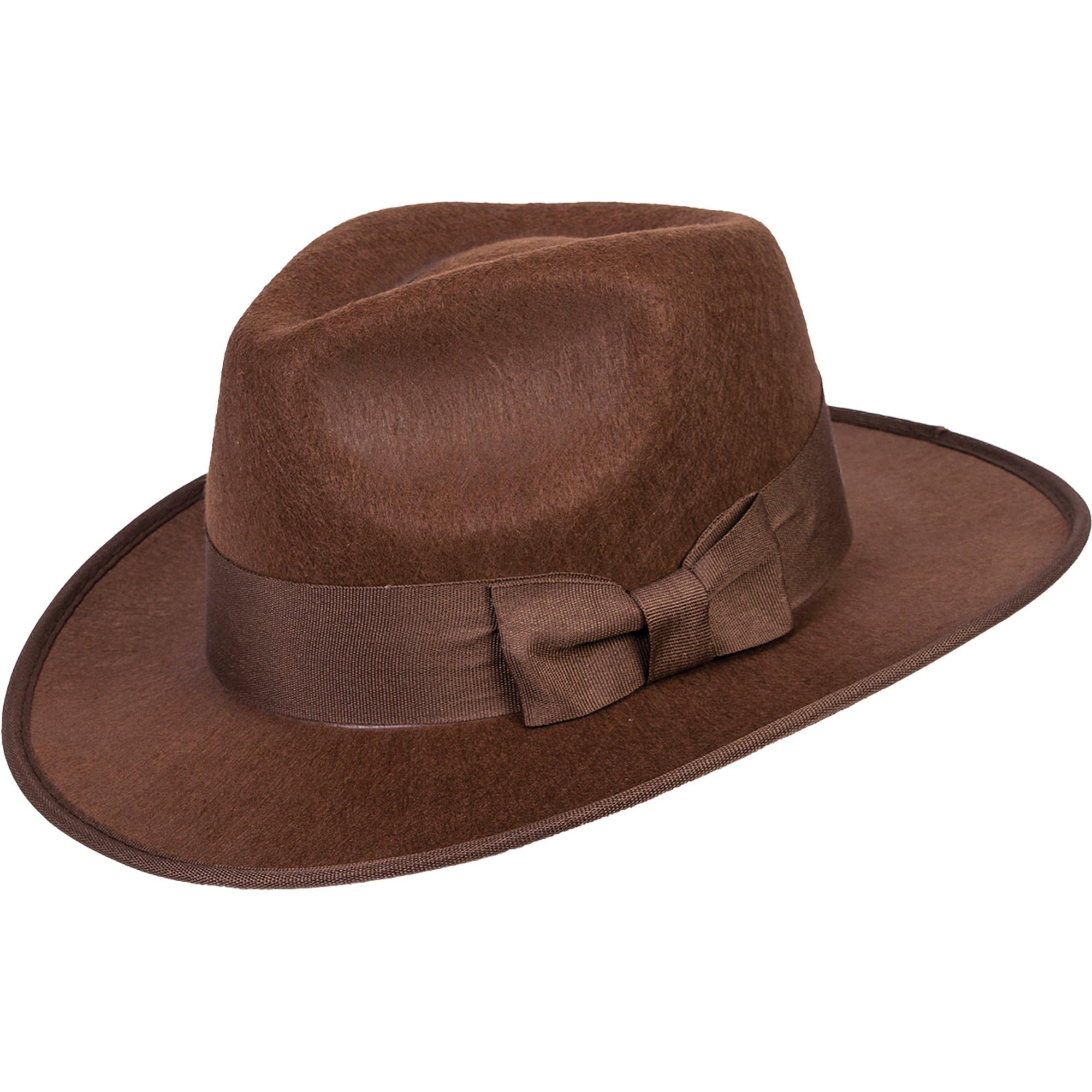 Adult brown 1940s adventurer costume hat