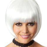 Allaura white bob wig with bangs, item 9052