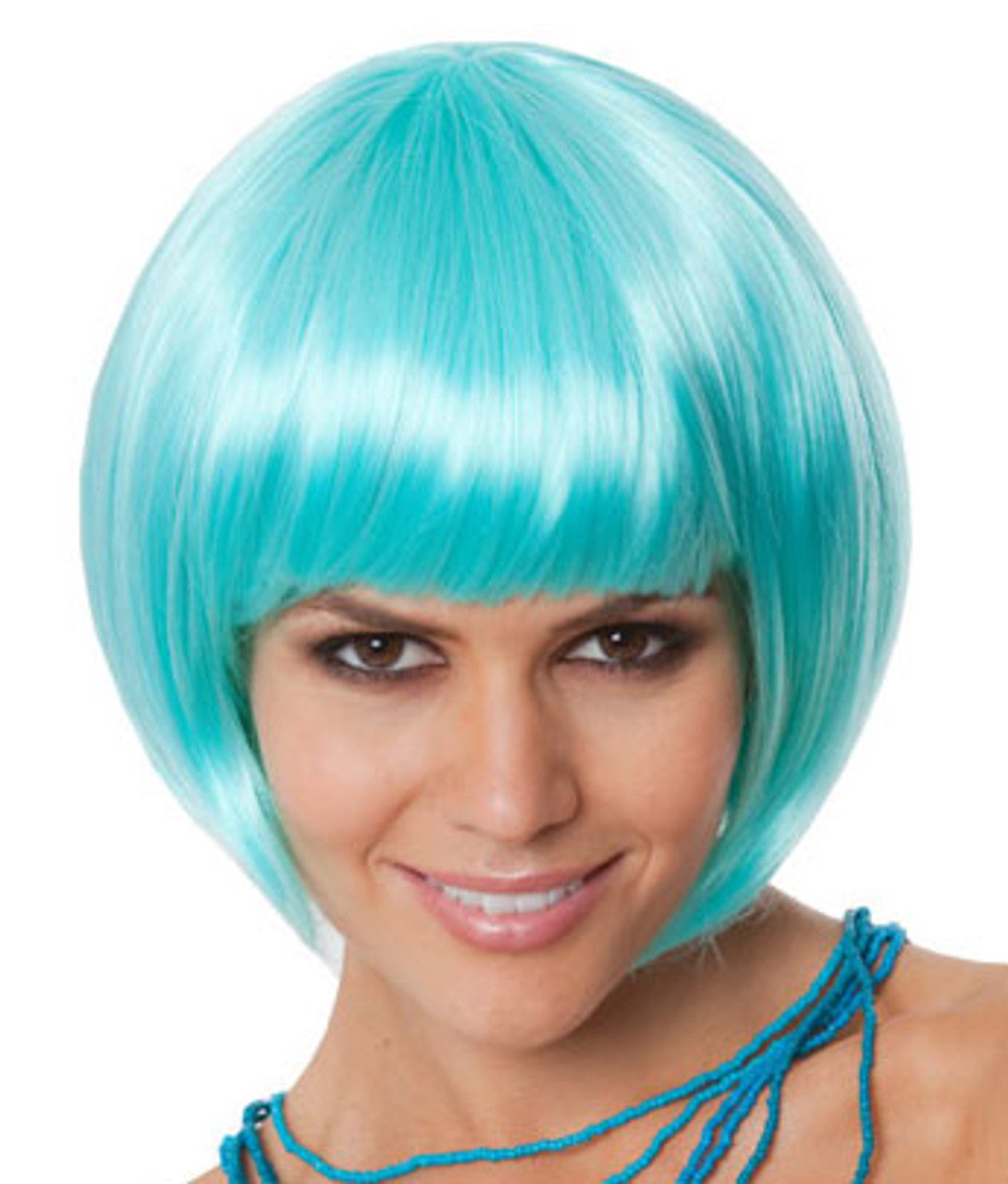 Allaura aqua bob wig with bangs, item 9059