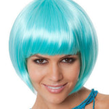 Allaura aqua bob wig with bangs, item 9059