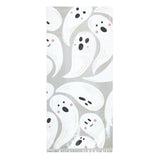 Boo Bash ghost-pattern Halloween cellophane treat bags, 20 count