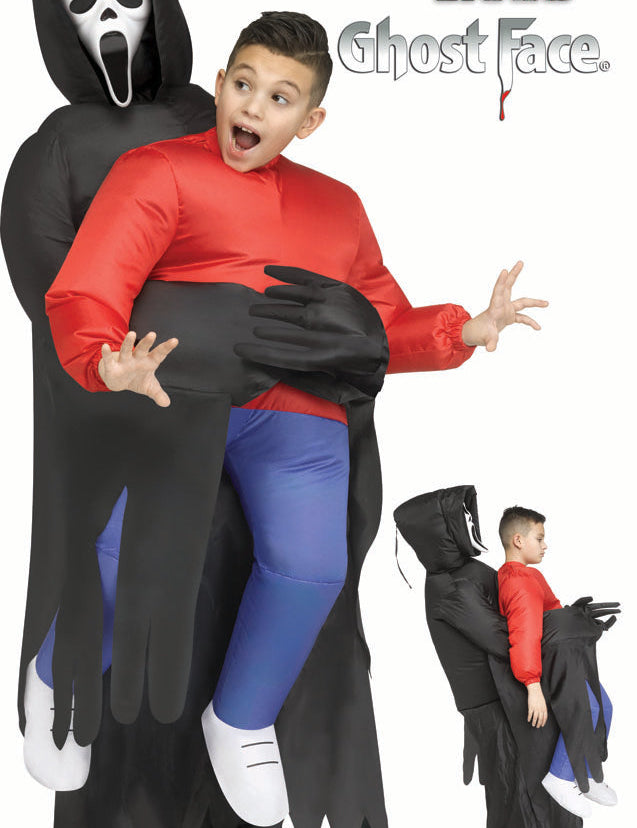 Boys' Ghost Face Piggyback Inflatable Costume