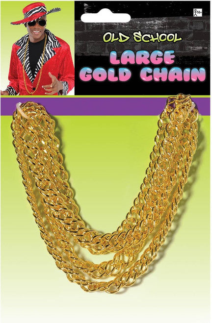 Large gold-tone costume chain necklace, Amscan 841552