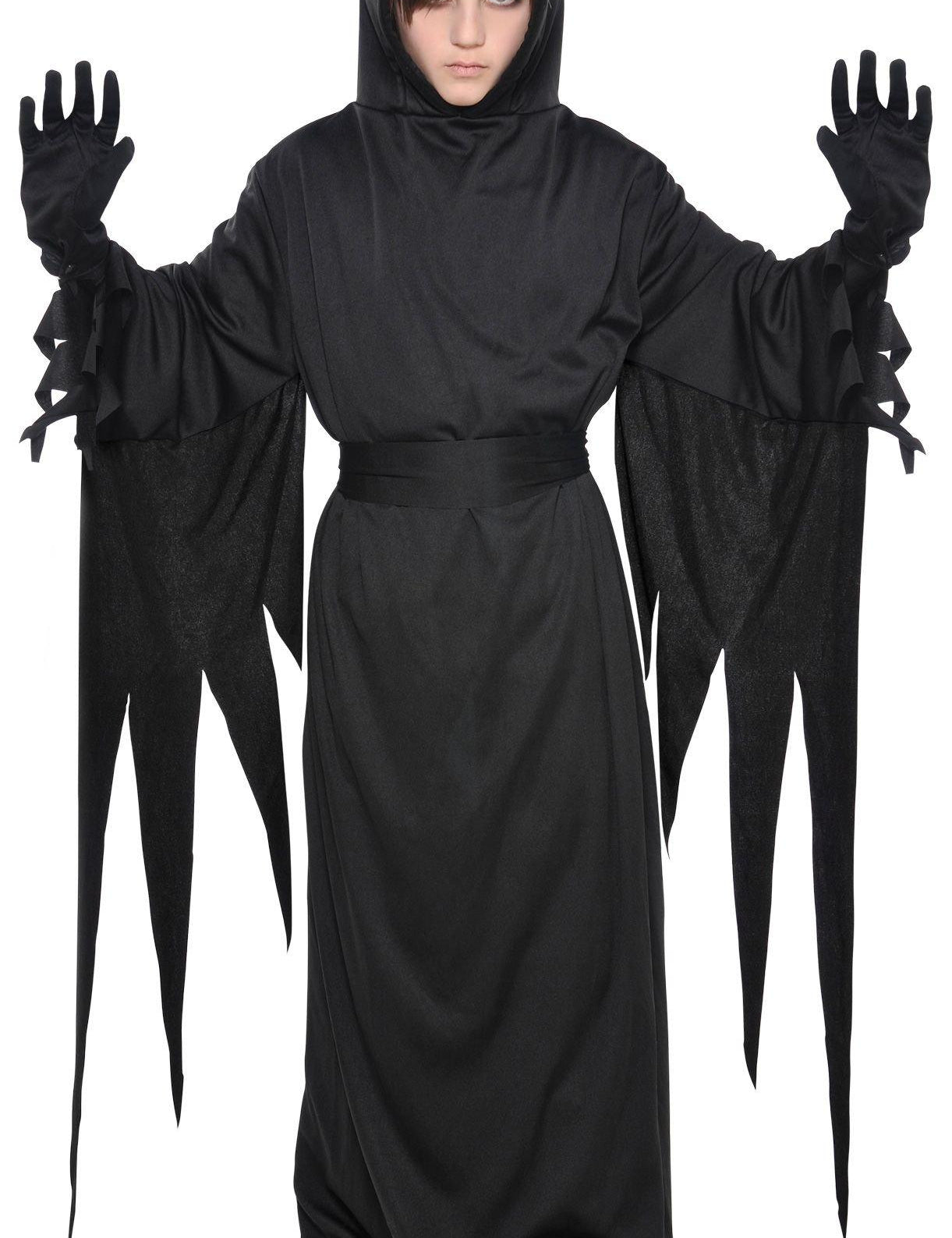 Child black terror costume robe