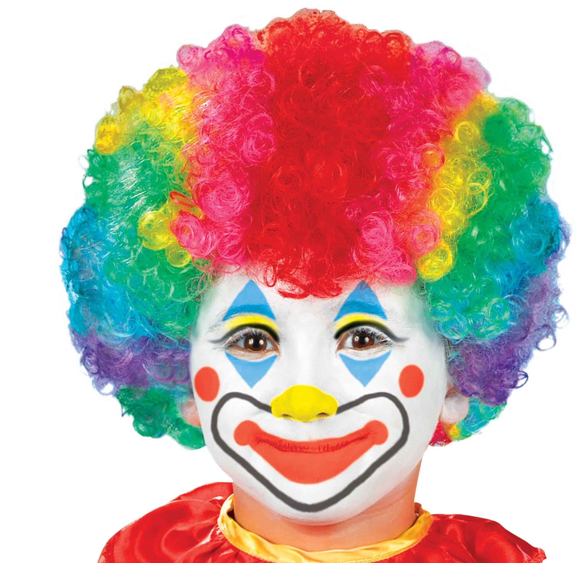 Child clown costume wig