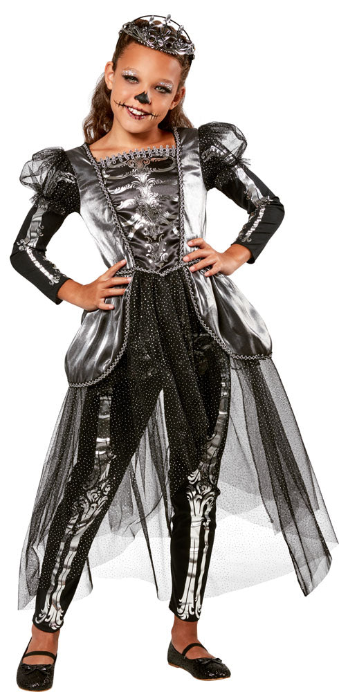 Girls' Skeleton Princess Costume