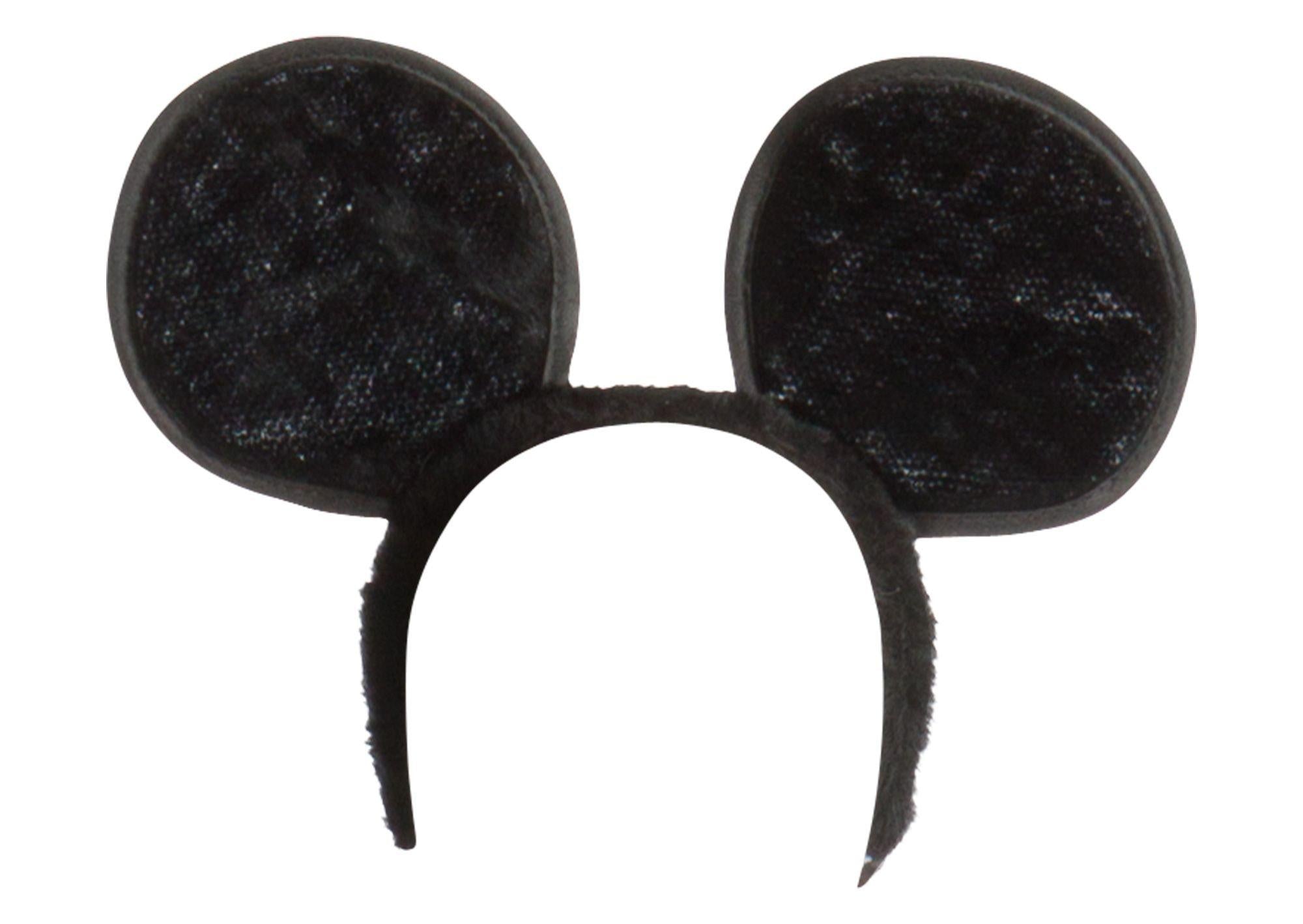 Black plush mouse costume ears