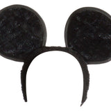 Black plush mouse costume ears