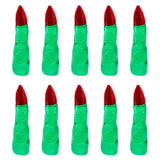 Ten green witch finger favors with red nails