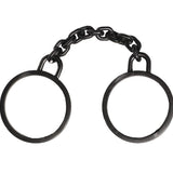 Black rubber costume shackles