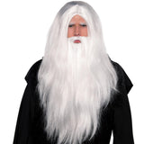 Adult Merlin costume wig and beard set