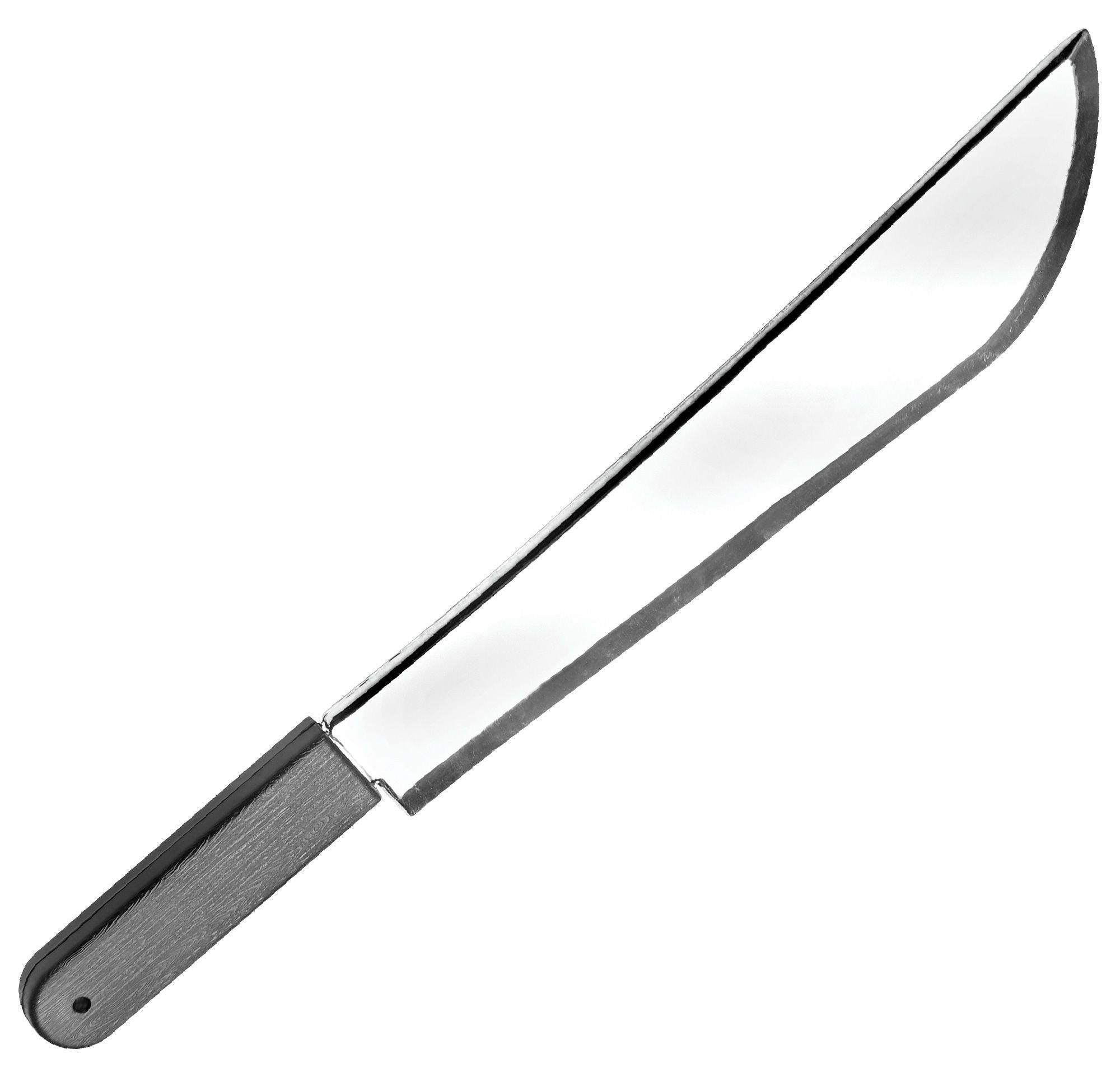Chrome-plated costume machete toy prop
