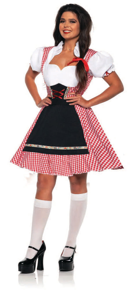 Women's Red Oktoberfest Beer Girl Costume