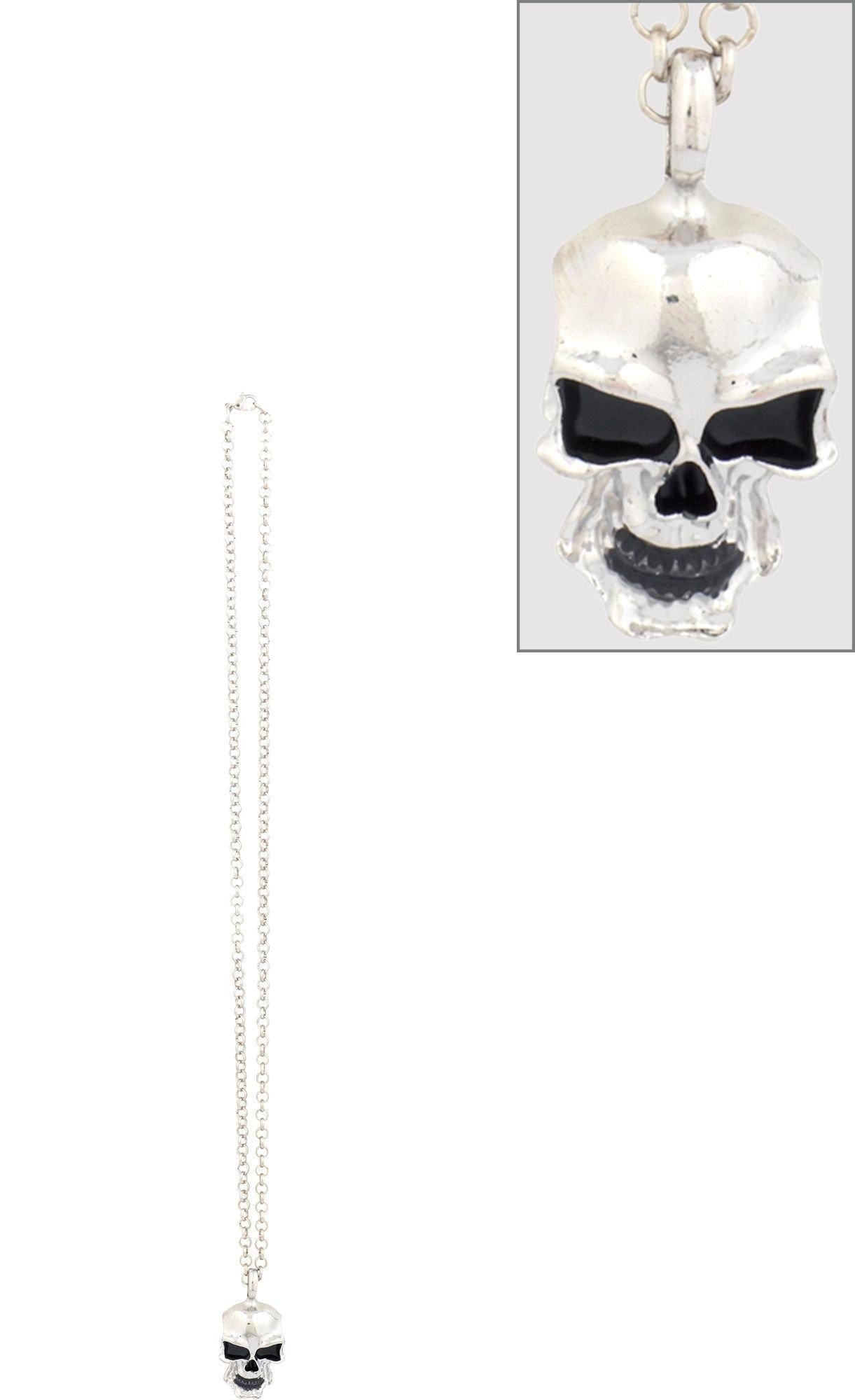 Skull costume necklace on cord
