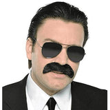 Black Good Fella costume mustache, Amscan 840900