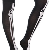 Halloween bones over-the-knee socks