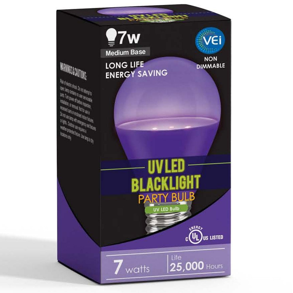 7W UV LED Blacklight Bulb - Halloween decor at Party Pig Austin