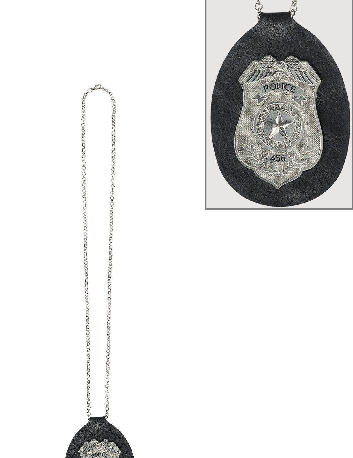 Detective costume badge necklace