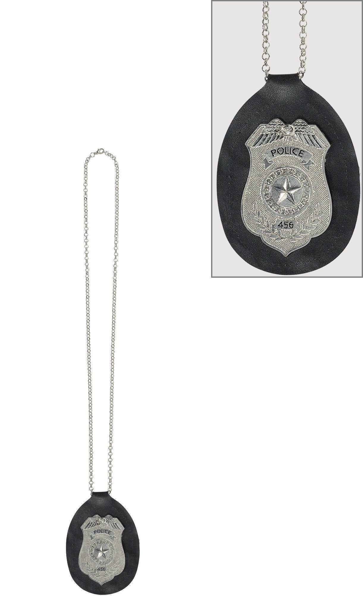Detective costume badge necklace