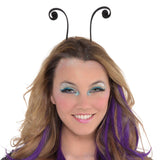 Black glitter antennae costume headband