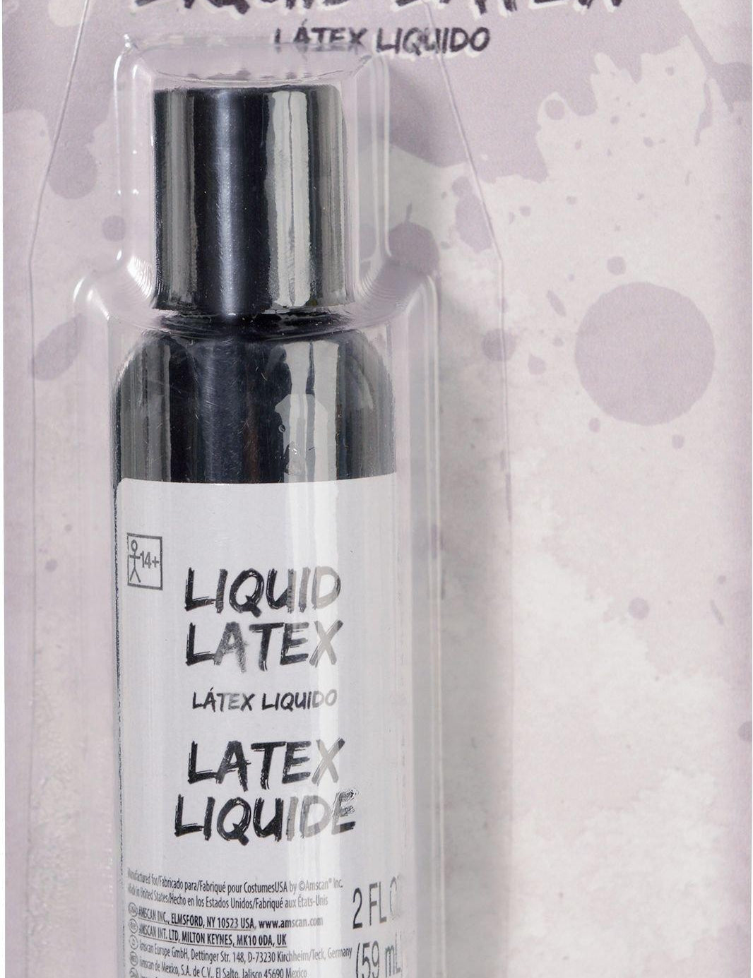 Liquid latex costume makeup in a 2-ounce bottle