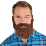 Brown lumberjack costume beard and mustache
