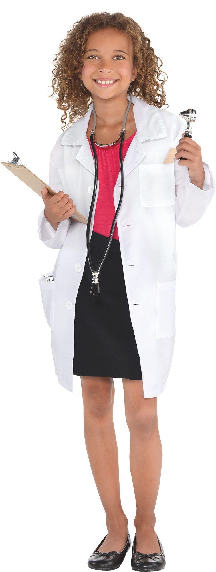 Kids' doctor costume lab coat, size 8-10