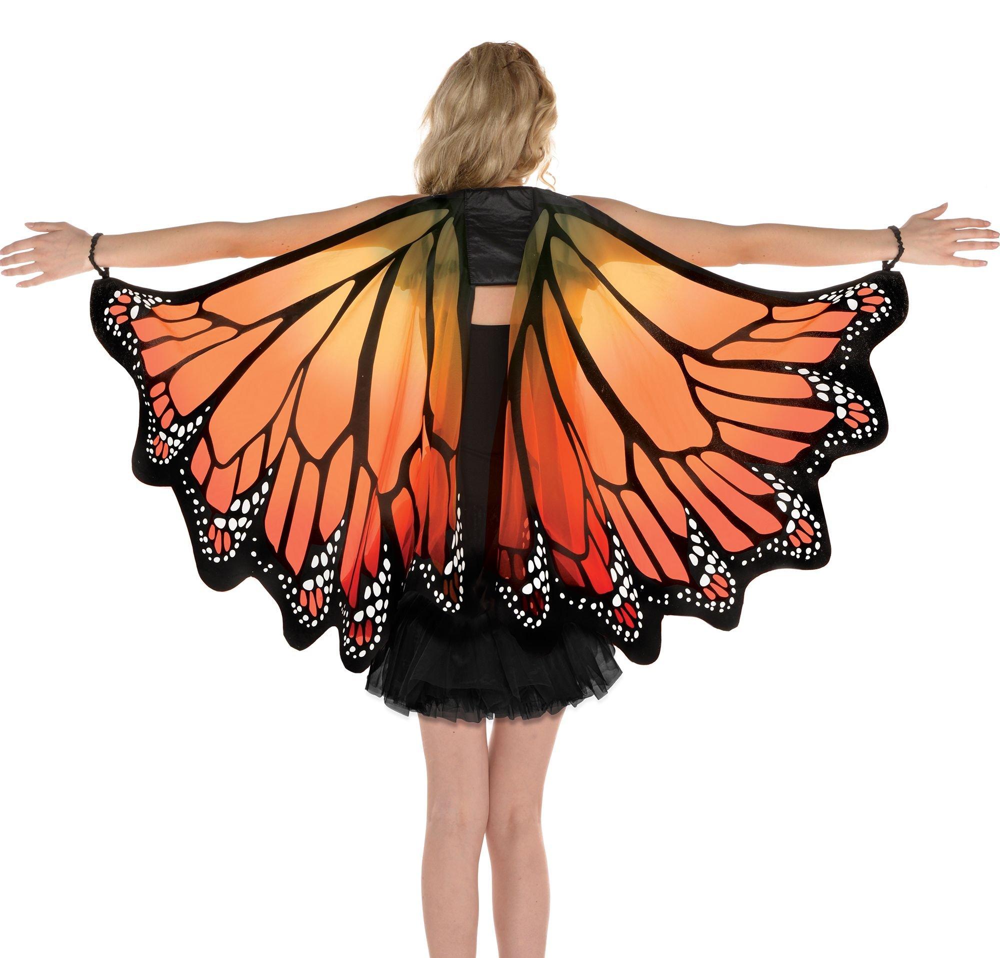 Orange monarch butterfly costume wings