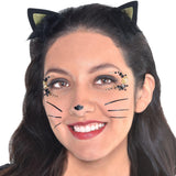 Cat face gem costume kit with ears