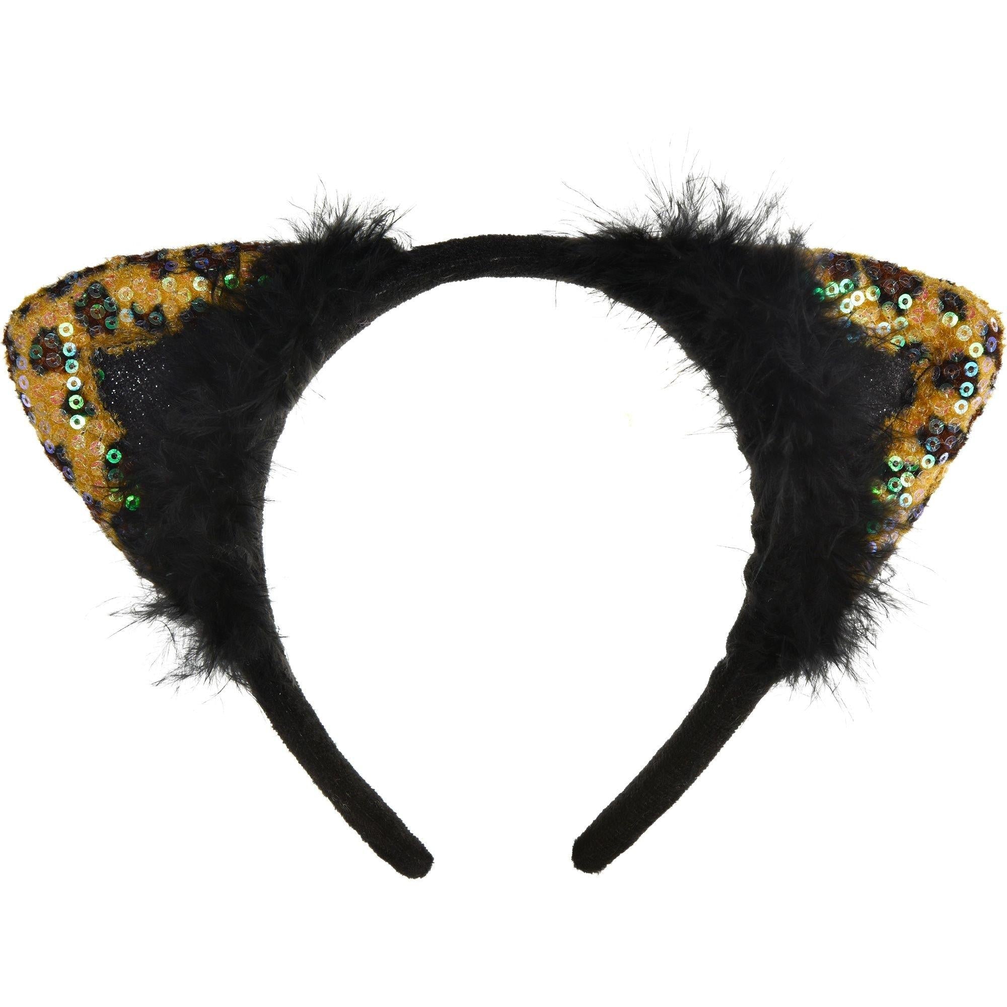 Cheetah Chic cat ear headband