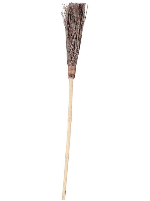 Wooden witch costume broom, Rubie's style 71