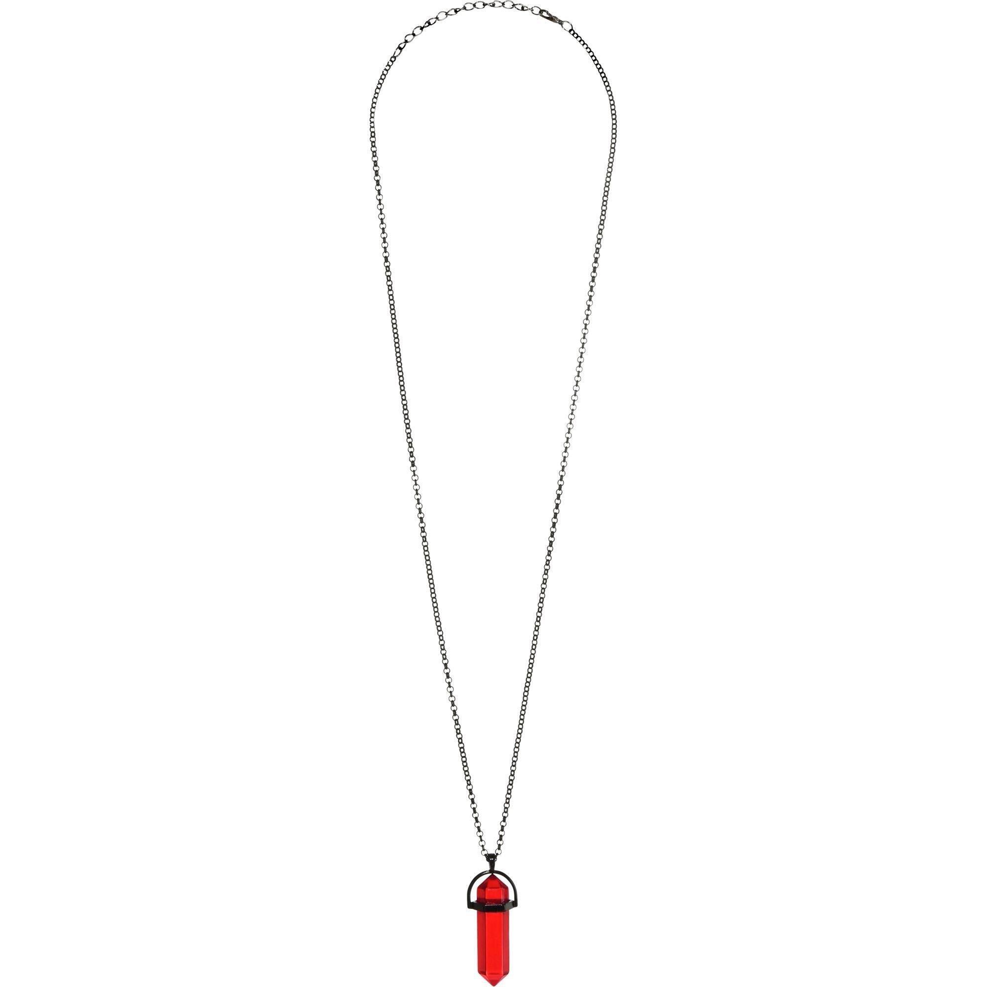 Devil gemstone-look costume necklace