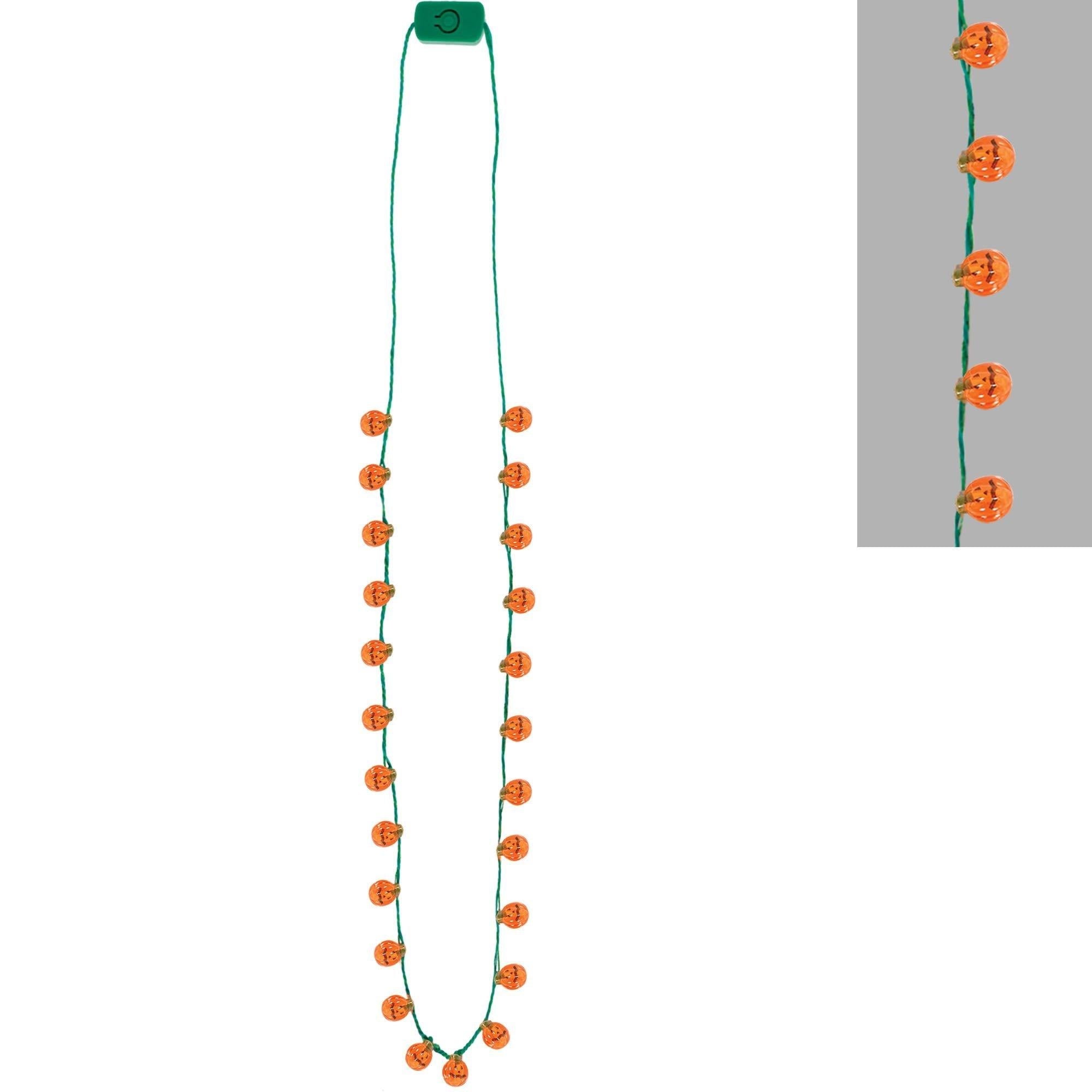 Light-up pumpkin necklace