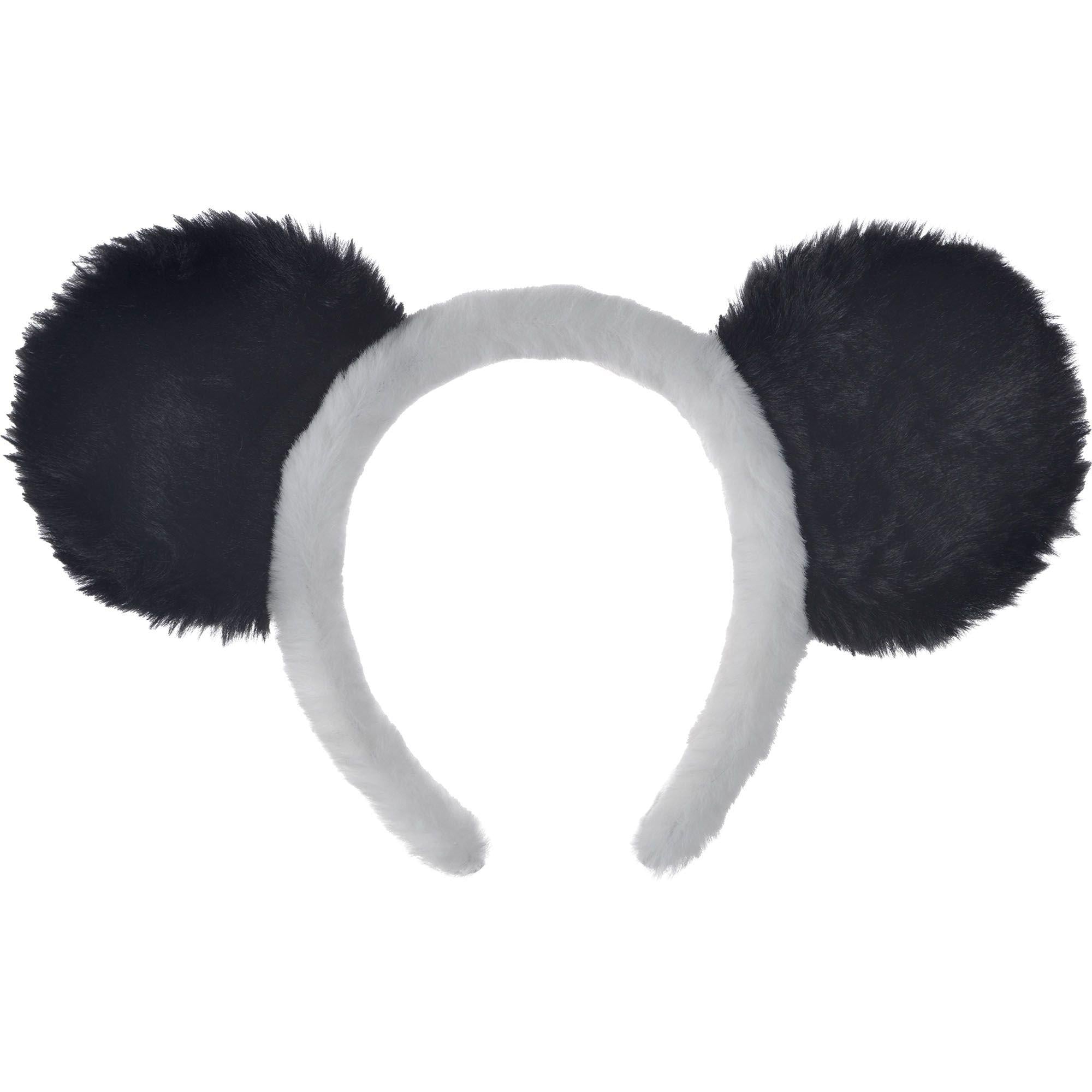 Furry panda ear costume headband