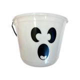 Glow-in-the-dark ghost trick-or-treat pail with handle