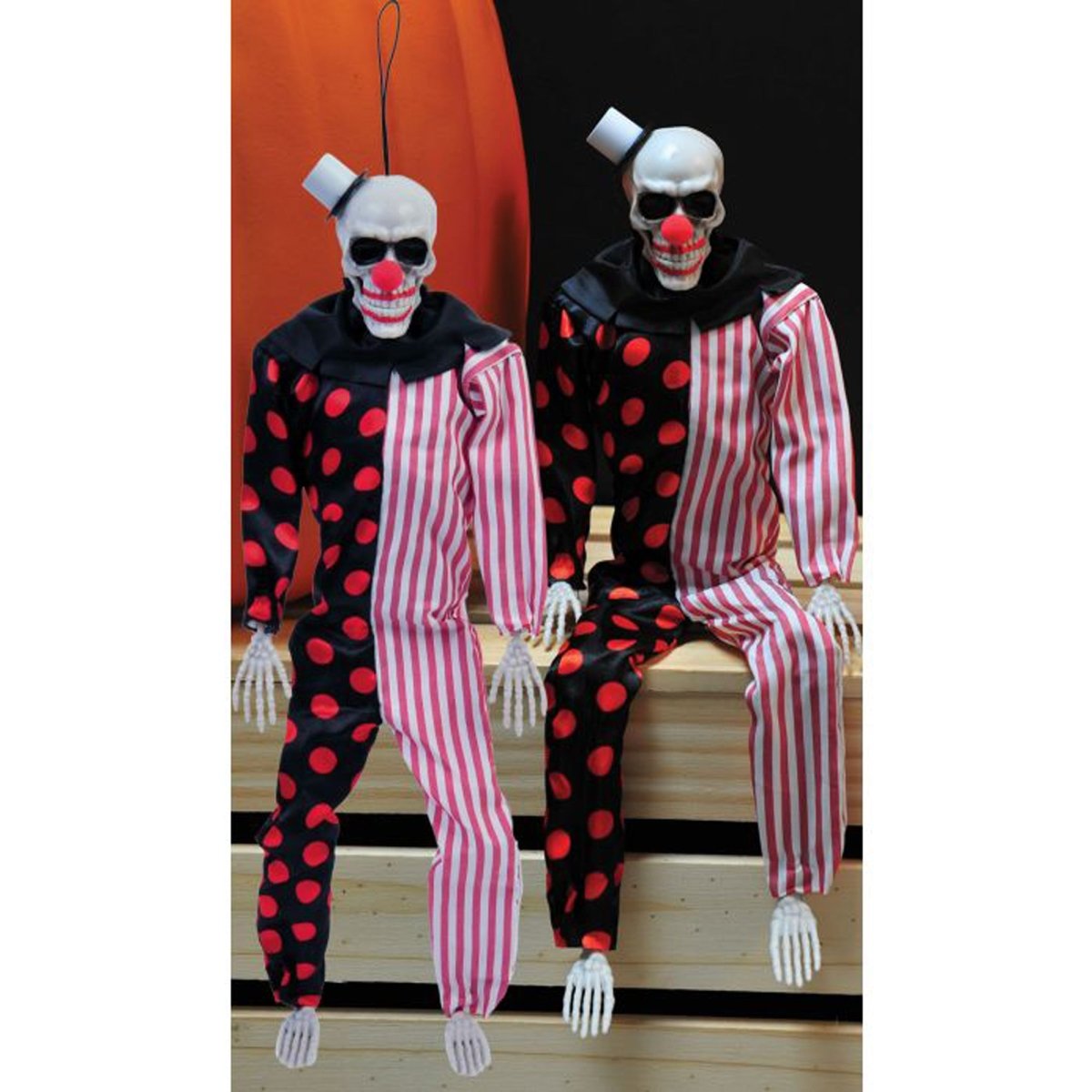 14 in. Skeleton Clown - Halloween decor at Party Pig Austin