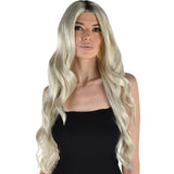 Bleach blonde costume wig with dark roots