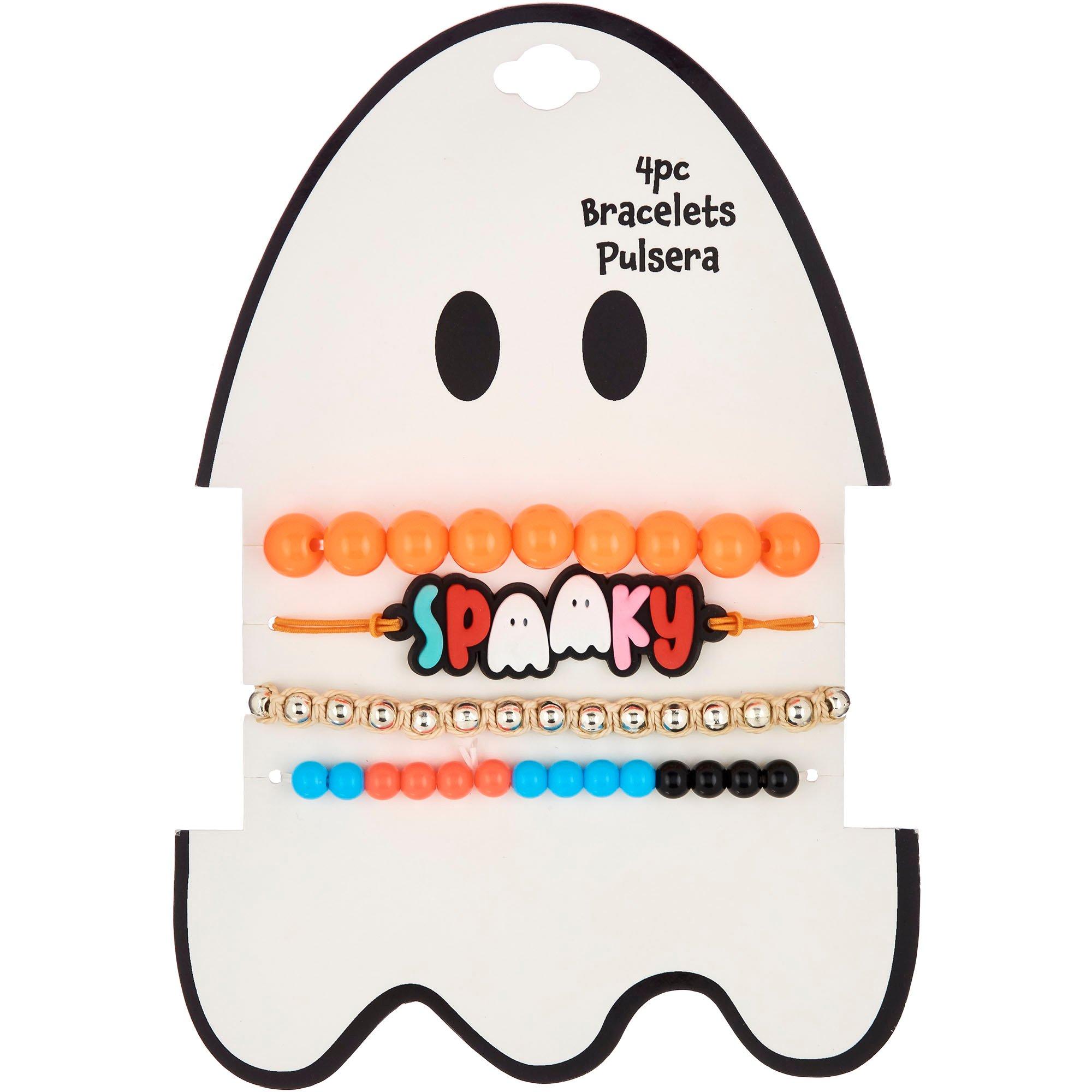 Halloween ghost bracelet multipack, four bracelets