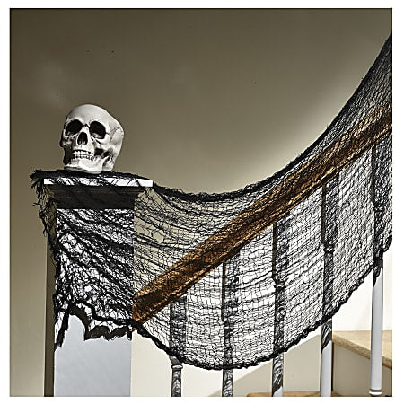 5 ft. Black Creepy Cloth - Halloween decor at Party Pig Austin