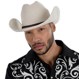 Off-white modern Western cowboy costume hat