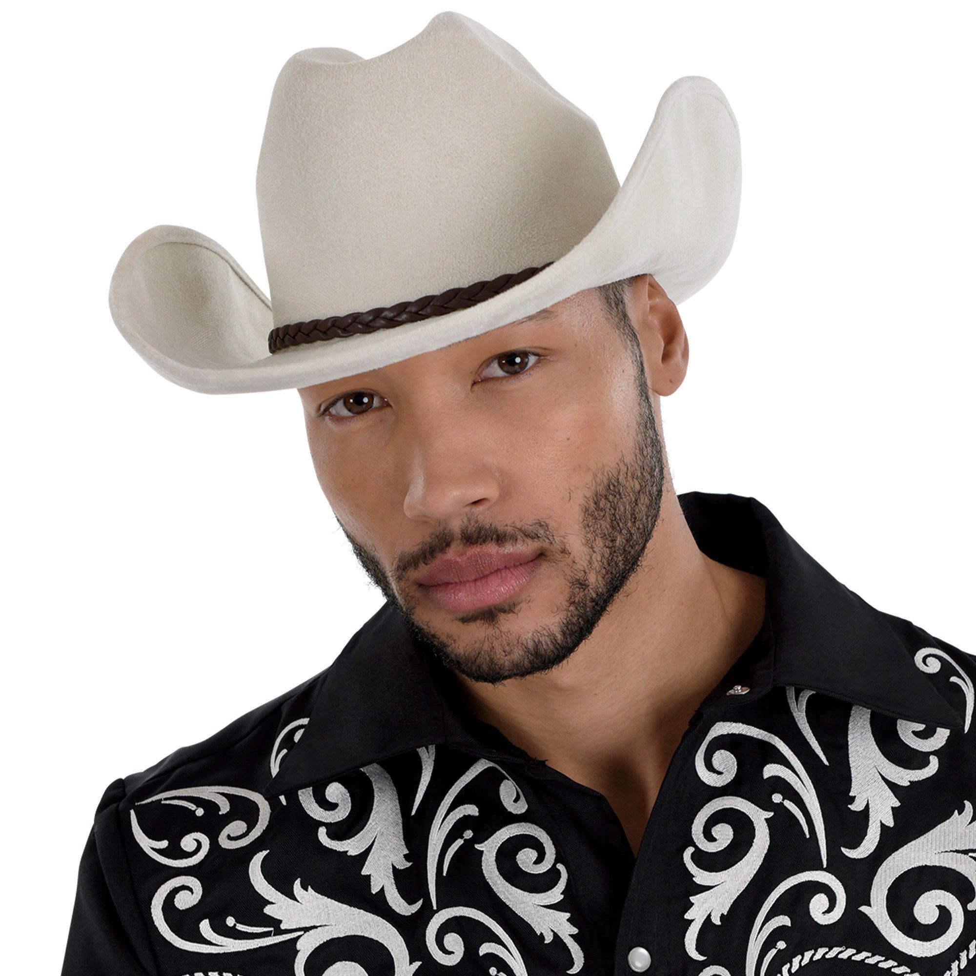 Off-white modern Western cowboy costume hat