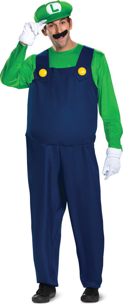 Men's Luigi Deluxe Ad Costume