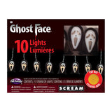 10-Light Ghostface String Lights - Halloween decor at Party Pig Austin