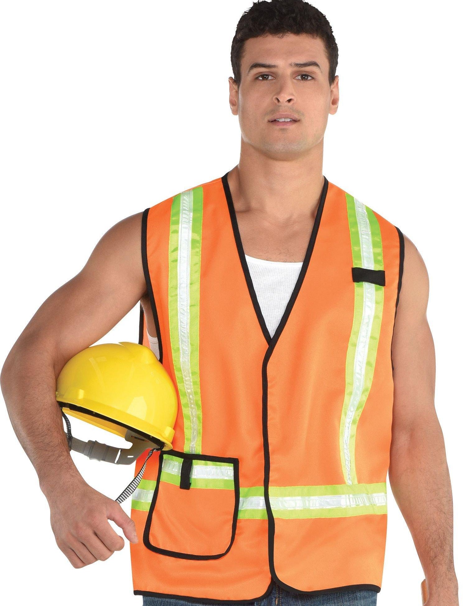 Adult construction worker costume vest