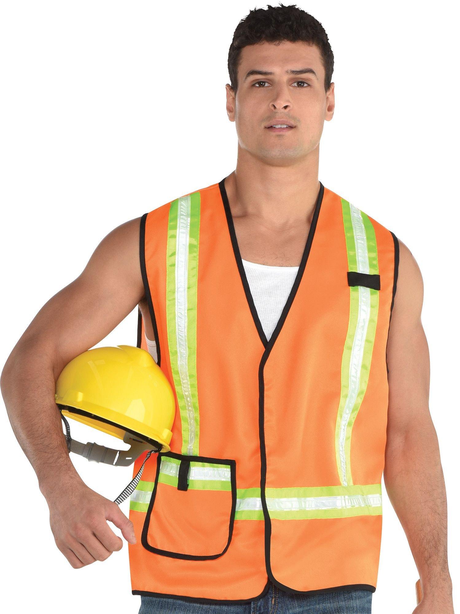 Adult construction worker costume vest